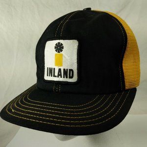 INLAND International Cap Trucker Hat Snapback Baseball Vintage retro 80s